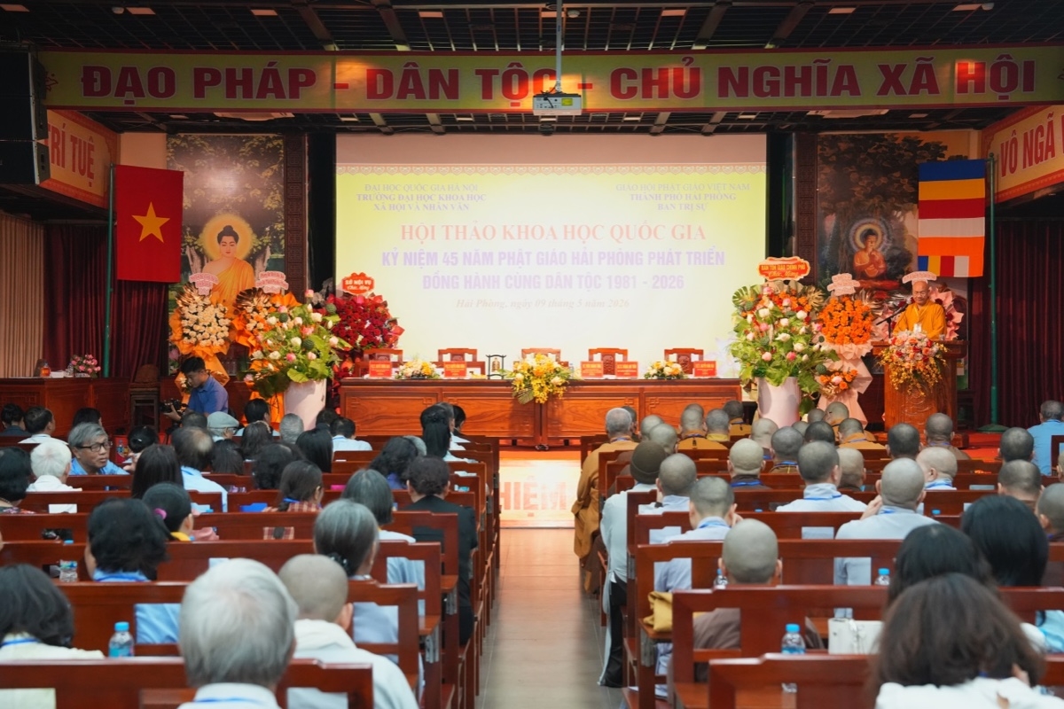 Hội thảo khoa học “Kỷ niệm 45 năm Phật giáo Hải Phòng phát triển đồng hành cùng Dân tộc 1981-2026”.