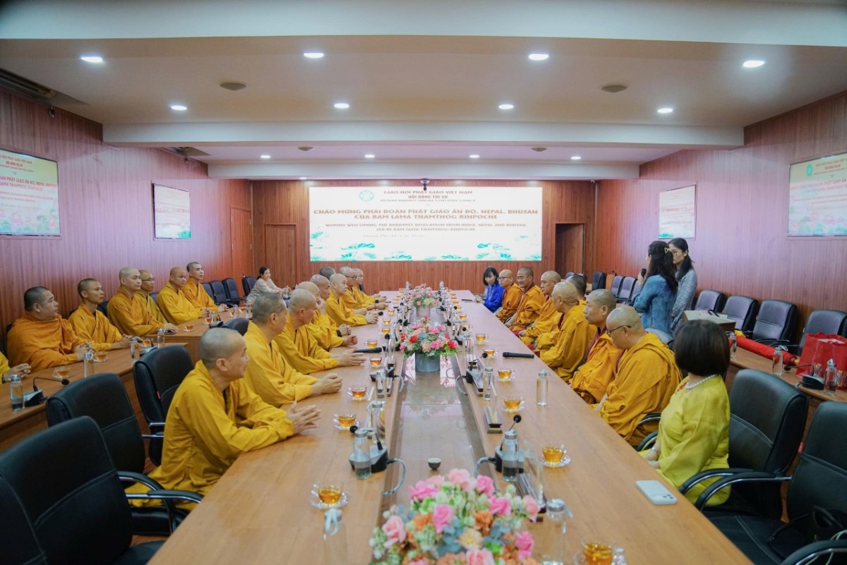 Trung ương Giáo hội Phật giáo Việt Nam tiếp Đoàn Phật giáo Nepal, Ấn Độ, Bhutan