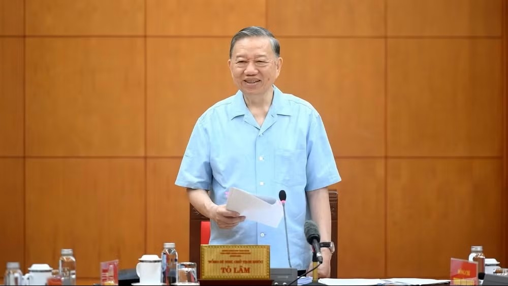 Tổng Bí thư, Chủ tịch nước Tô Lâm phát biểu tại cuộc làm việc. (Ảnh: ĐĂNG KHOA)