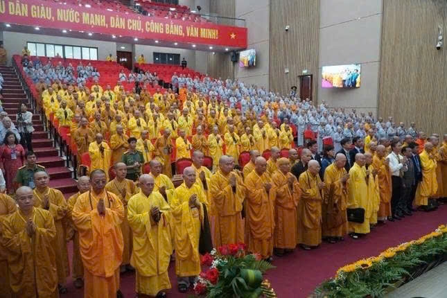 Các đại biểu tham dự Đại hội đại biểu Phật giáo tỉnh Quảng Ngãi lần thứ I, nhiệm kỳ 2026-2031
