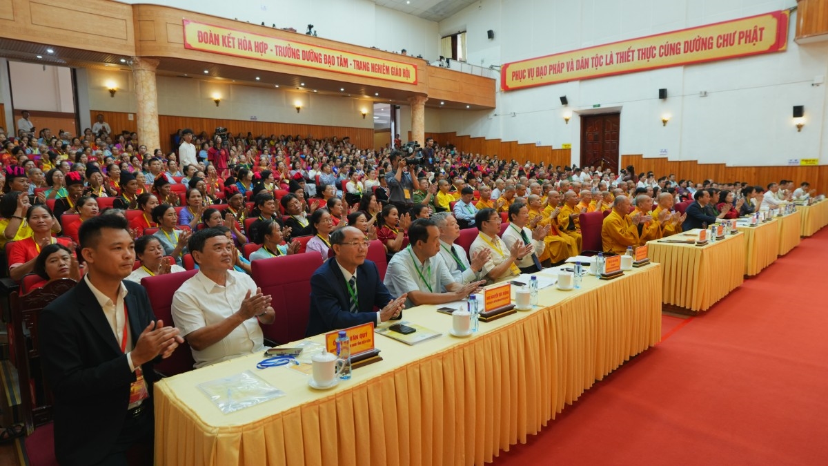Các đại biểu tham dự Đại hội đại biểu Phật giáo tỉnh Điện Biên lần thứ IV, nhiệm kỳ 2026-2031