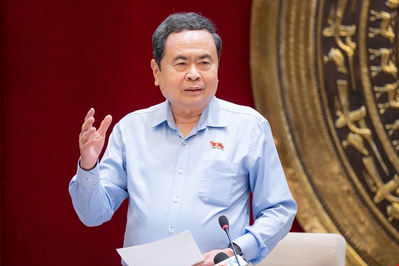 Chủ tịch Quốc hội Trần Thanh Mẫn phát biểu chỉ đạo tại cuộc làm việc 