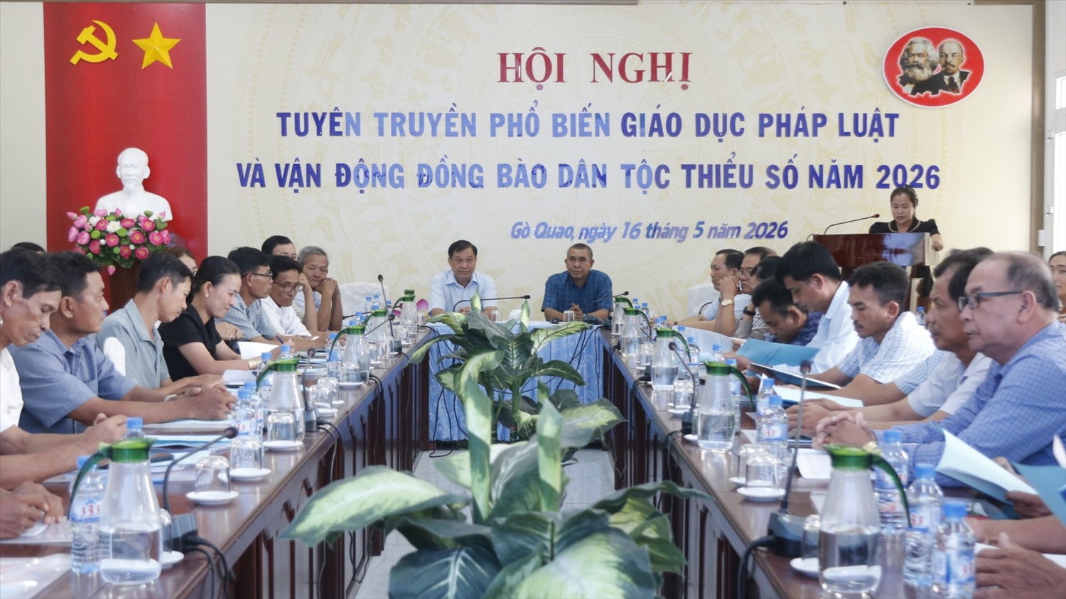 Sở Dân tộc và Tôn giáo tỉnh An Giang tổ chức Hội nghị tuyên truyền, phổ biến, giáo dục pháp luật và vận động đồng bào dân tộc thiểu số tại xã Gò Quao.