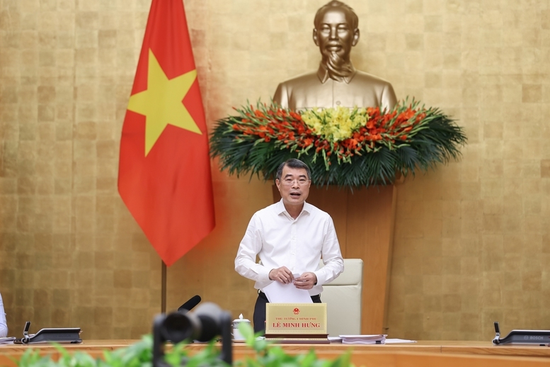 Thủ tướng Chính phủ Lê Minh Hưng phát biểu khai mạc phiên họp - Ảnh: VGP/Nhật Bắc