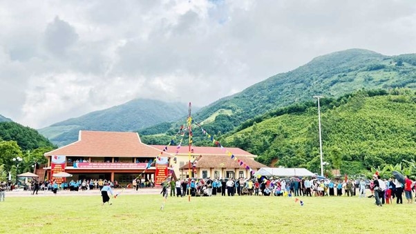 The Ethnic Culture House in Tien Yen commune, Quang Ninh province - one of the venues for the ethnic minority sports Competition