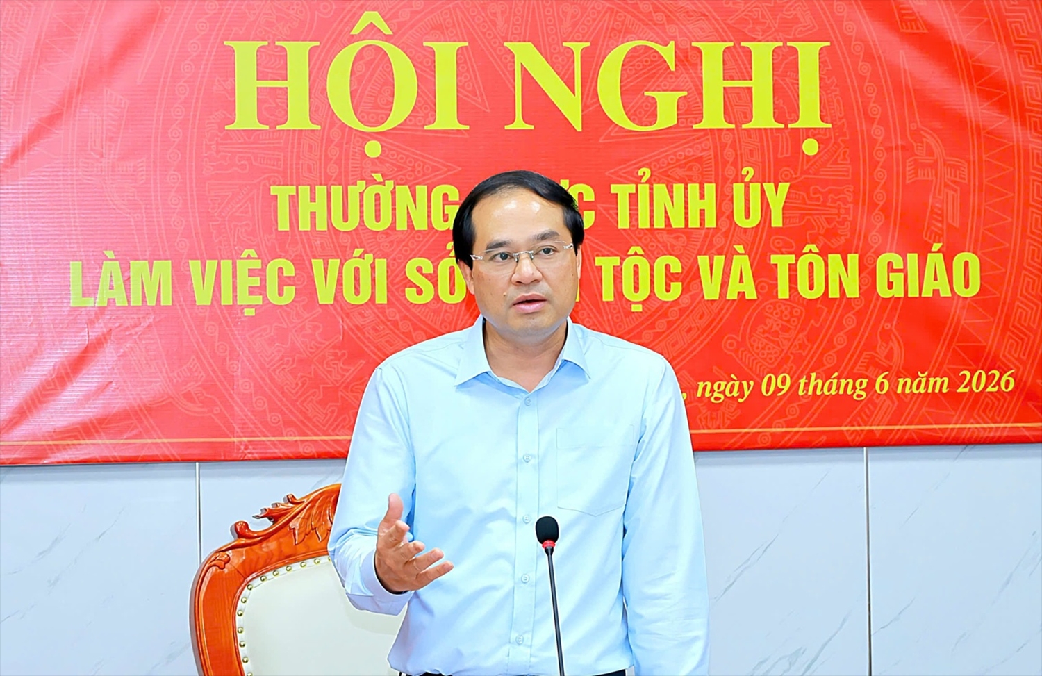 Đồng chí Trịnh Xuân Trường, Ủy viên Ban Chấp hành Trung ương Đảng, Bí thư Tỉnh ủy Thái Nguyên phát biểu chỉ đạo