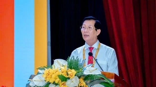 Phó Chủ tịch UBND tỉnh An Giang Lê Văn Phước phát biểu tại Đại hội