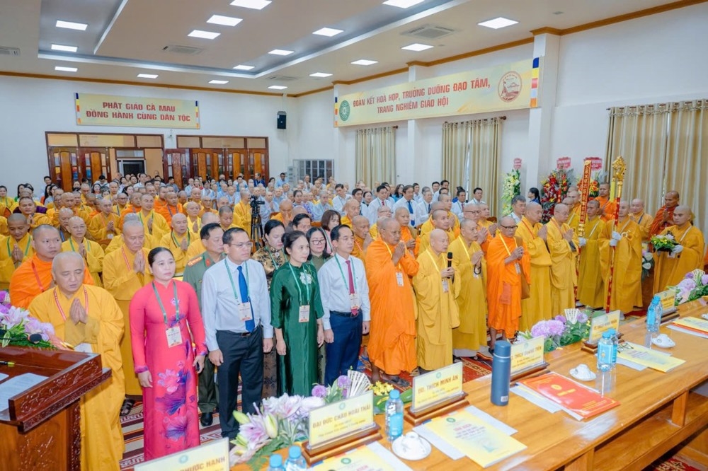 Các đại biểu tham dự Đại hội đại biểu lần thứ I, nhiệm kỳ 2026-2031 của Giáo hội Phật giáo Việt Nam tỉnh Cà Mau