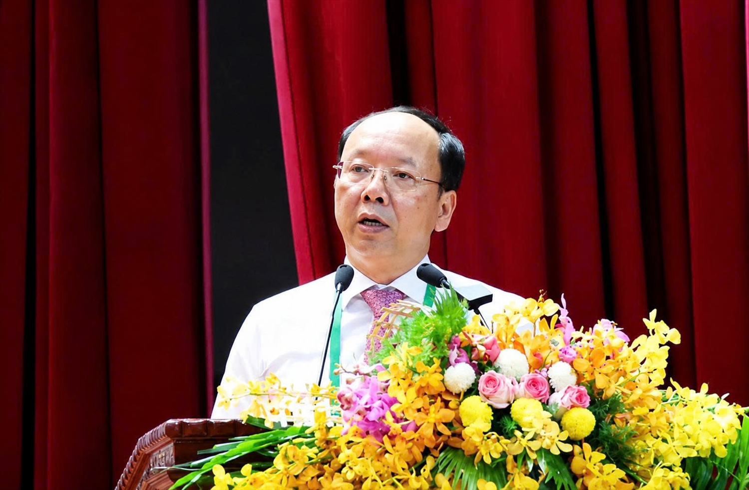 Phó Chủ tịch UBND tỉnh Nghệ An Bùi Thanh An phát biểu tại Đại hội