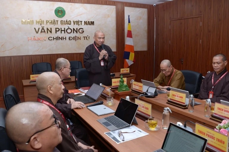Họp giao ban của Văn phòng II Trung ương Giáo hội Phật giáo Việt Nam tại thiền viện Quảng Đức