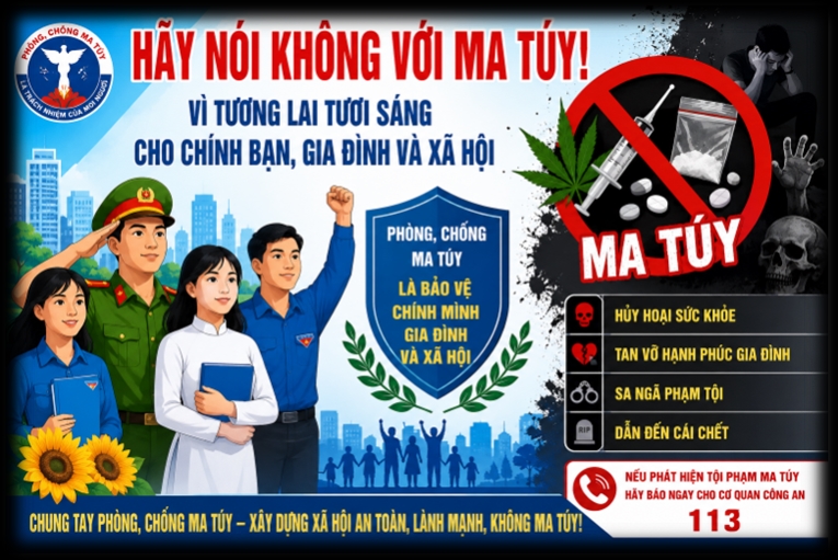 Đẩy mạnh tuyên truyền, nâng cao nhận thức, quyết tâm đẩy lùi tệ nạn ma túy ra khỏi đời sống xã hội