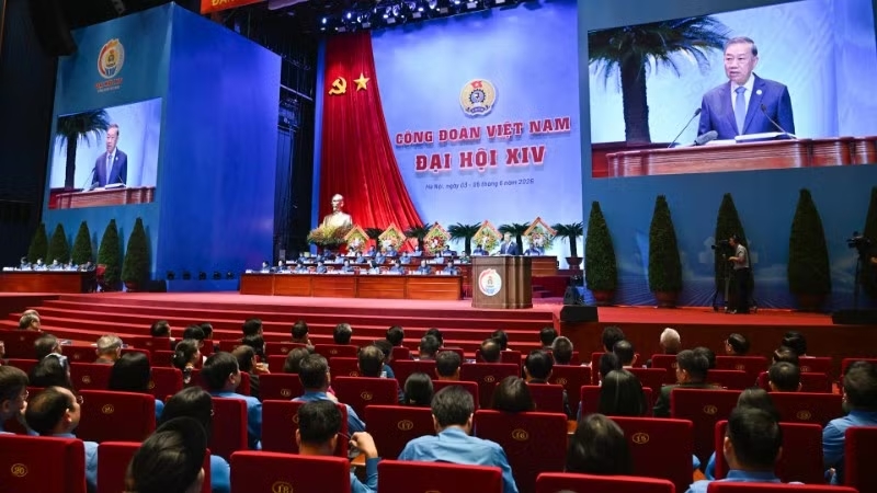 Khai mạc trọng thể Đại hội Công đoàn Việt Nam lần thứ XIV.
