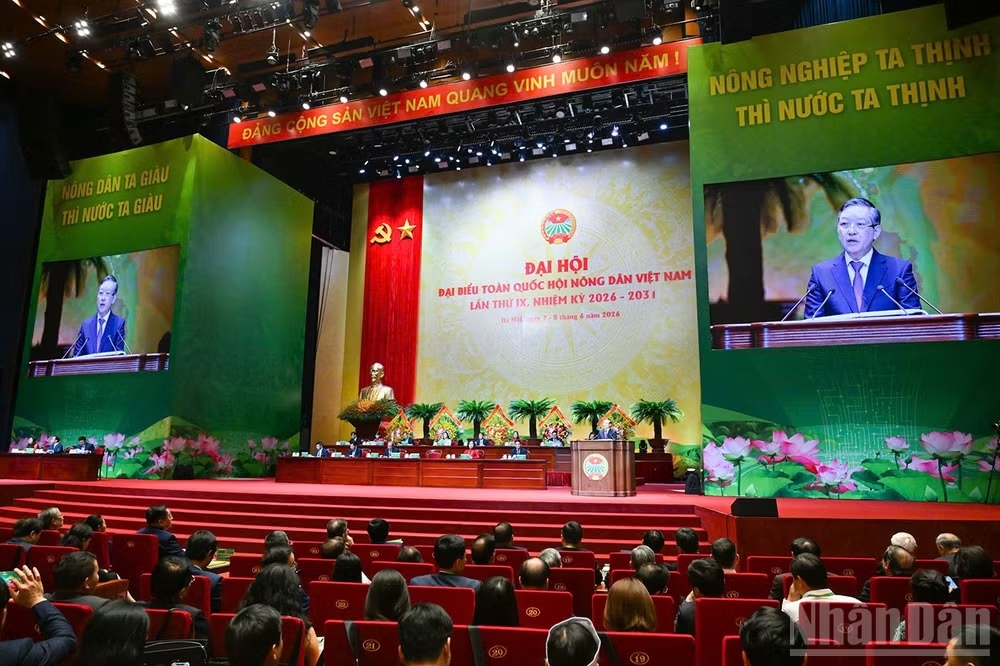 Toàn cảnh phiên trọng thể Đại hội.