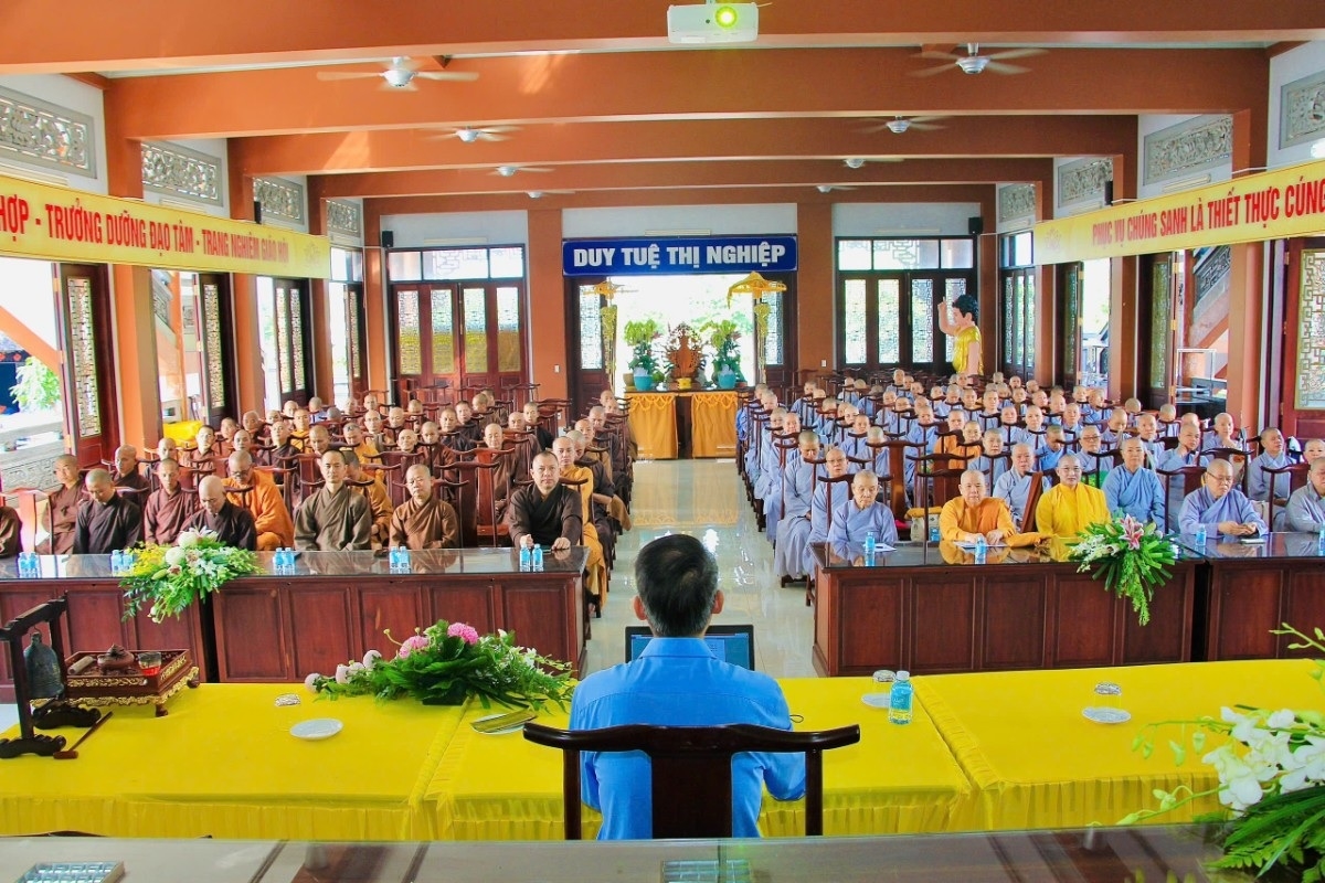 Phổ biến Luật Tín ngưỡng, tôn giáo và đất đai tôn giáo tại Trường hạ tại chùa Tỉnh Hội thành phố Đồng Nai 