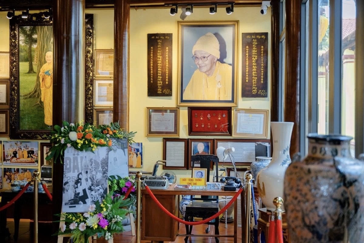 Phòng lưu niệm của Hòa thượng Thích Huệ Thành tại tổ đình Long Thiền