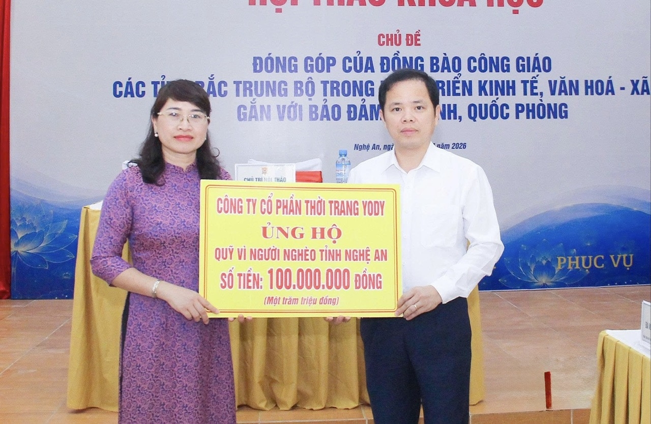 Ban Tổ chức kết nối với doanh nghiệp hỗ trợ Quỹ vì người nghèo tỉnh Nghệ An 100 triệu đồng