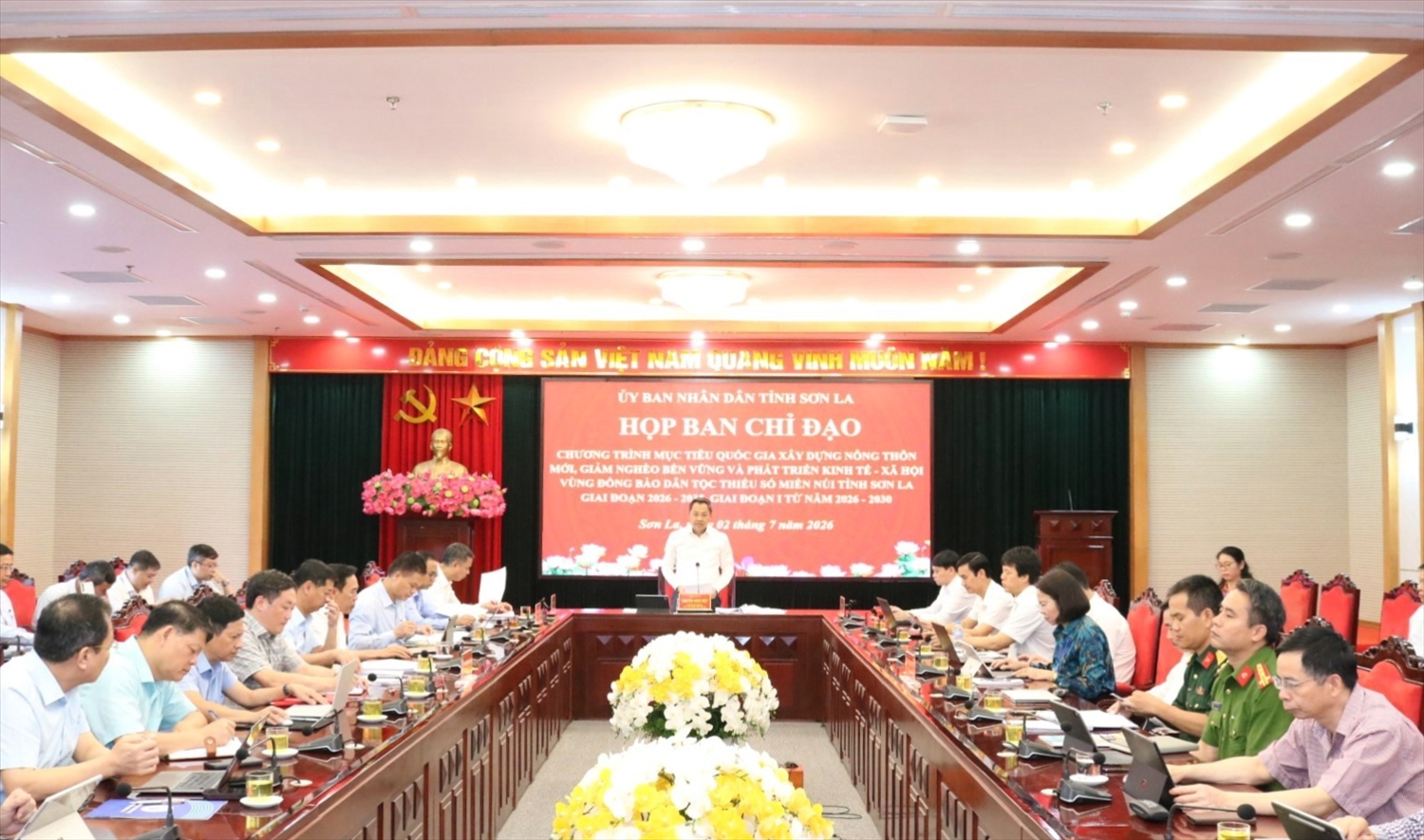 Hội nghị Ban Chỉ đạo Chương trình mục tiêu quốc gia xây dựng nông thôn mới, giảm nghèo bền vững và phát triển kinh tế - xã hội vùng đồng bào dân tộc thiểu số và miền núi tỉnh Sơn La giai đoạn 2026 - 2035, giai đoạn I từ năm 2026 đến năm 2030 diễn ra ngày 2/7