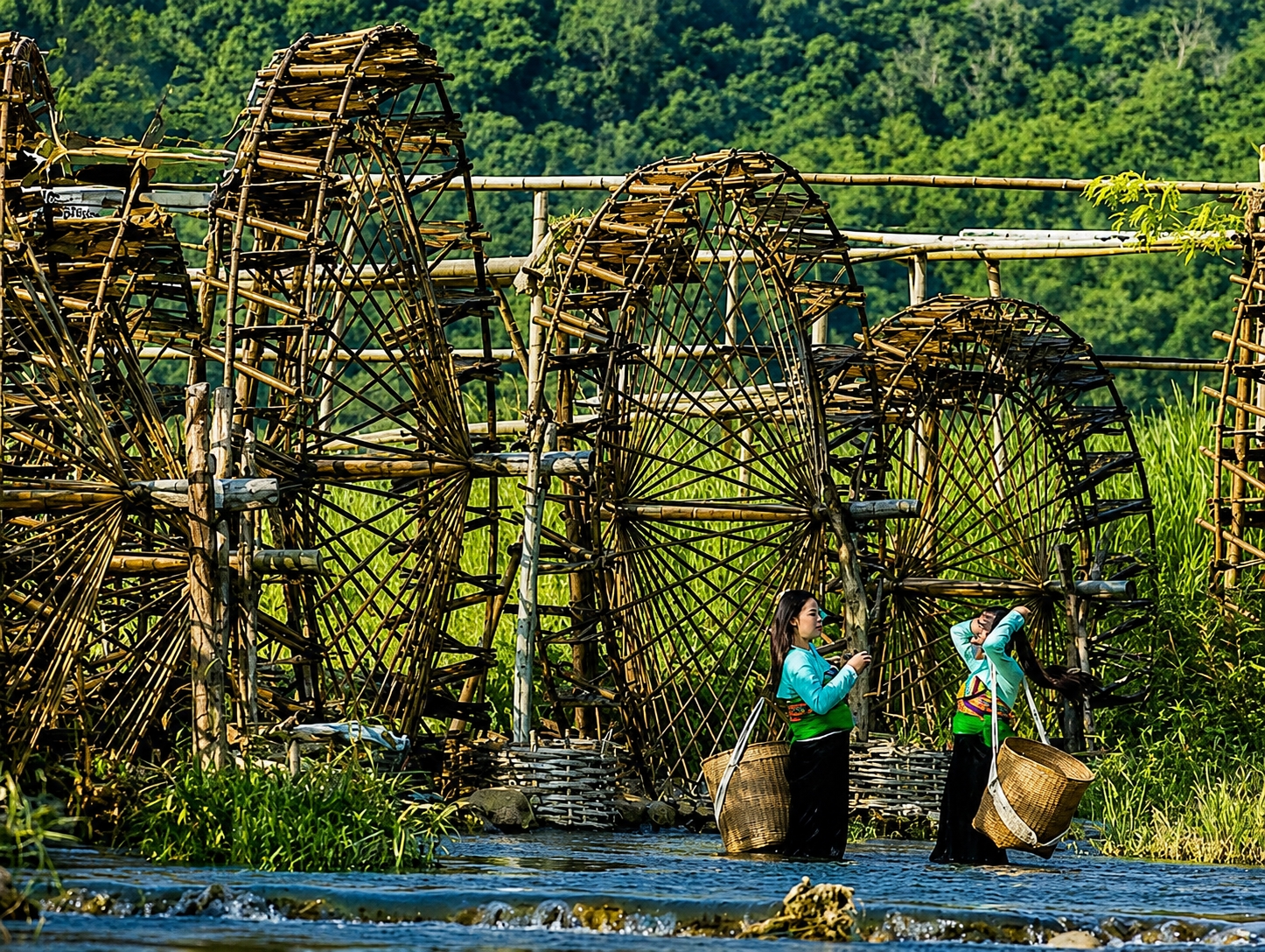 Guồng nước tre trên dòng suối Hiêu là kết tinh tri thức địa phương của đồng bào Thái trong khai thác, sử dụng bền vững nguồn nước, đồng thời trở thành biểu tượng văn hóa và điểm nhấn của du lịch cộng đồng Pù Luông