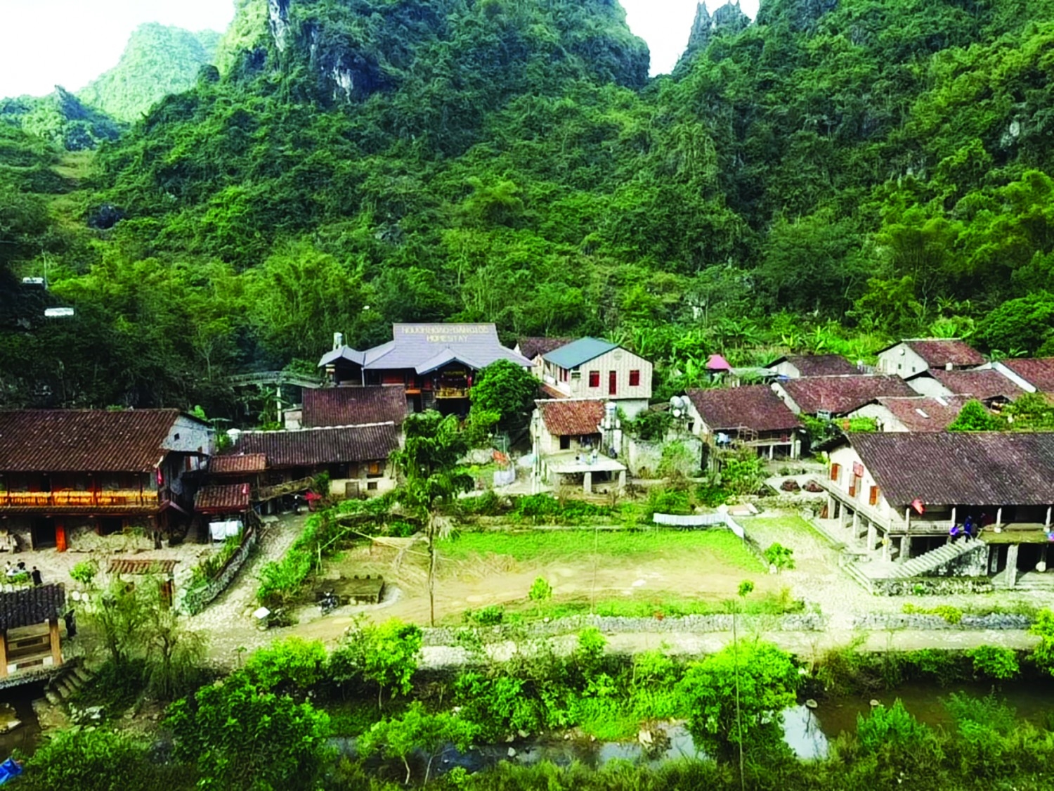 Một góc làng đá Khuổi Ky (xã Đàm Thủy, tỉnh Cao Bằng)