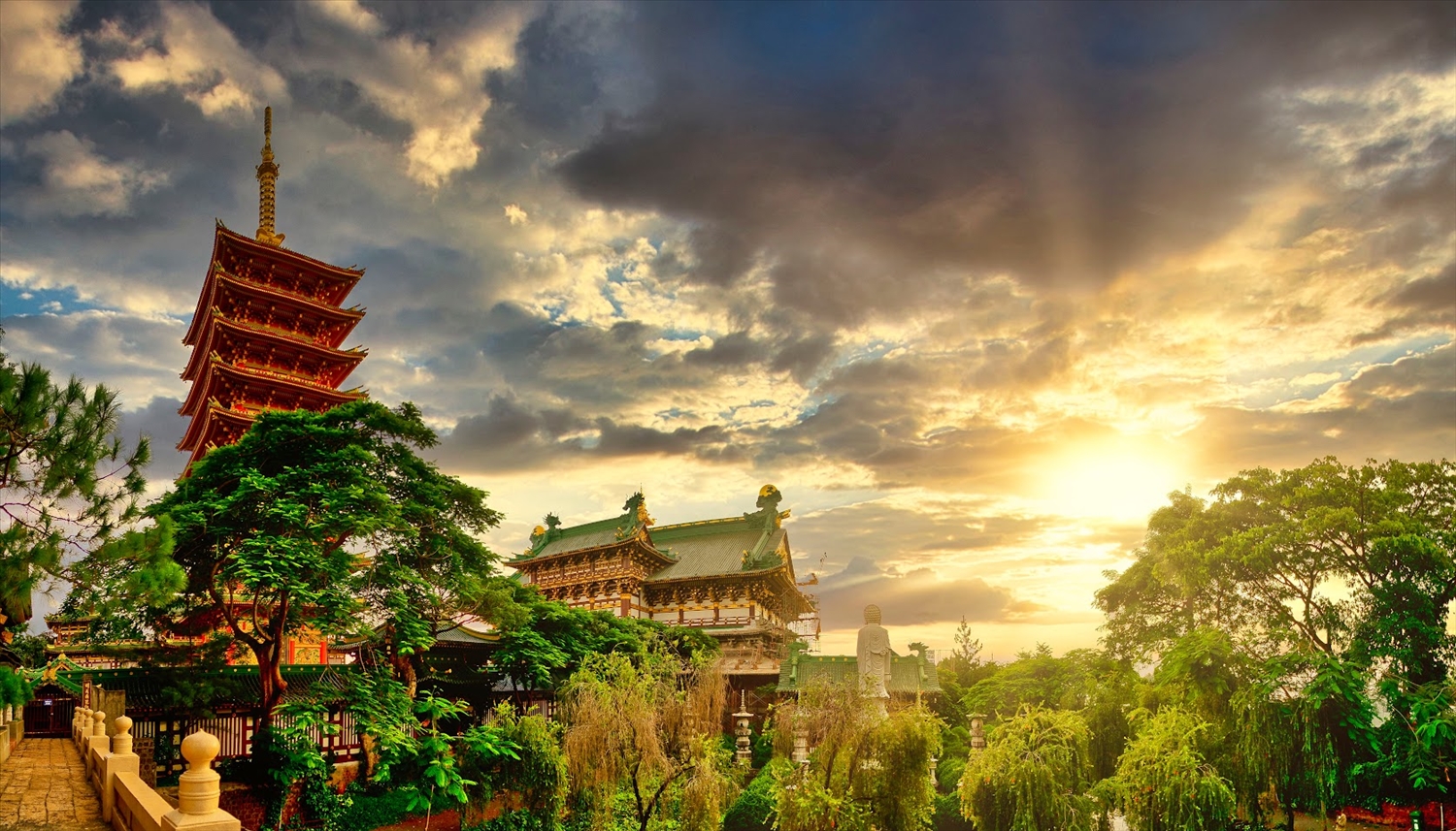Chùa Minh Thành tạo cảm giác an yên cho những du khách lần đầu ghé thăm.