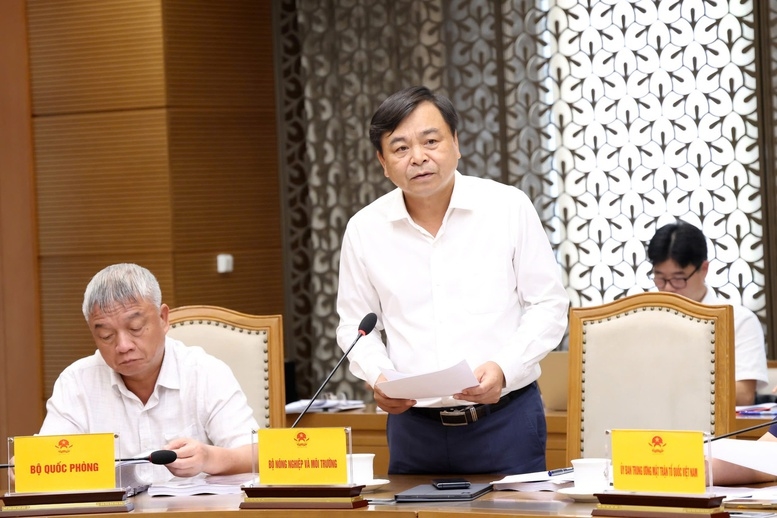 Thứ trưởng Bộ NN&MT Nguyễn Hoàng Hiệp phát biểu tại cuộc họp - Ảnh: VGP/Gia Huy