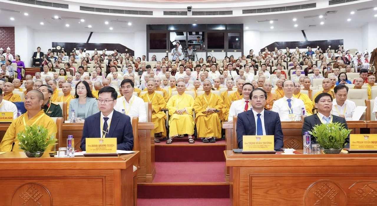 Các đại biểu tham dự Đại hội đại biểu Phật giáo tỉnh Thái Nguyên lần thứ I nhiệm kỳ 2026-2031