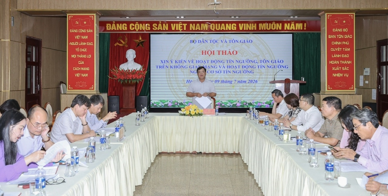 Hội thảo xin ý kiến về hoạt động tín ngưỡng, tôn giáo trên không gian mạng và hoạt động tín ngưỡng ngoài cơ sở tín ngưỡng