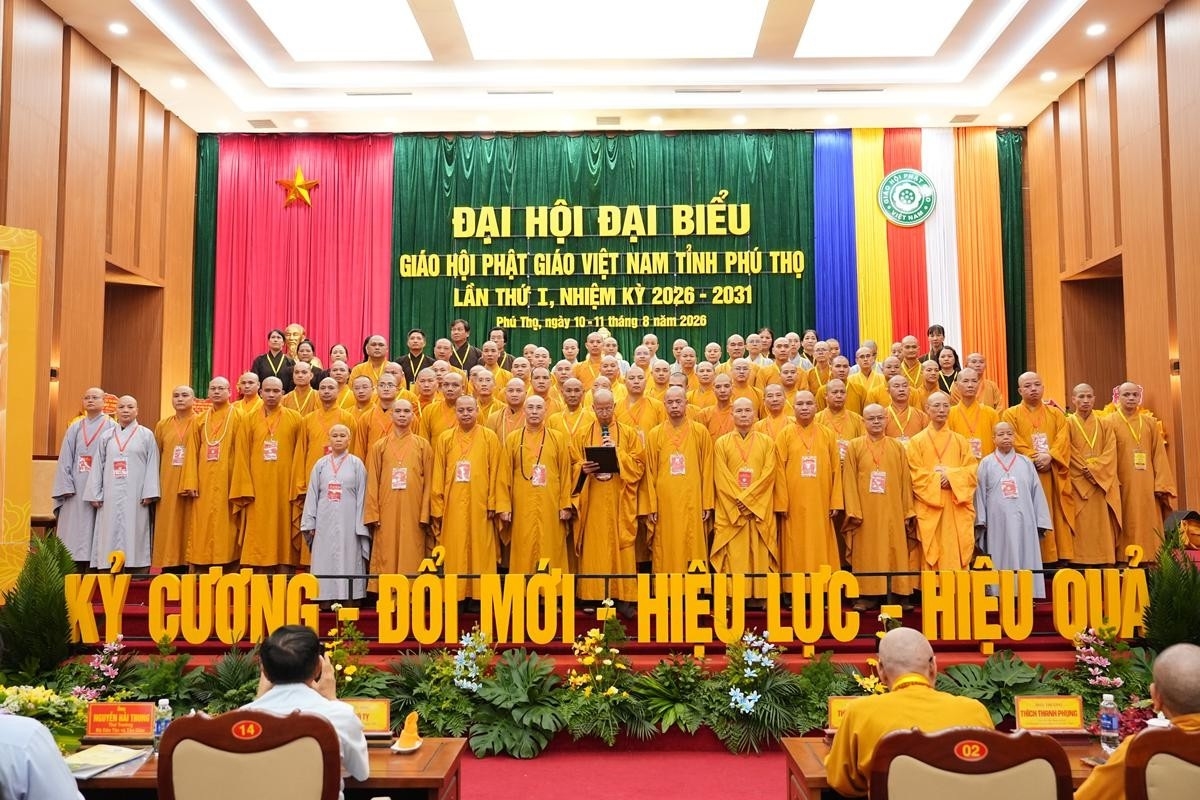  Ban Trị sự Giáo hội Phật giáo Việt Nam tỉnh Phú Thọ nhiệm kỳ 2026-2031 ra mắt Đại hội
