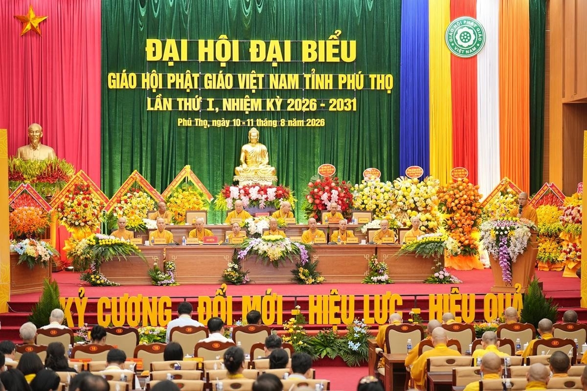 Đại hội đại biểu Phật giáo tỉnh Phú Thọ lần thứ I, nhiệm kỳ 2026-2031 thành công tốt đẹp 3