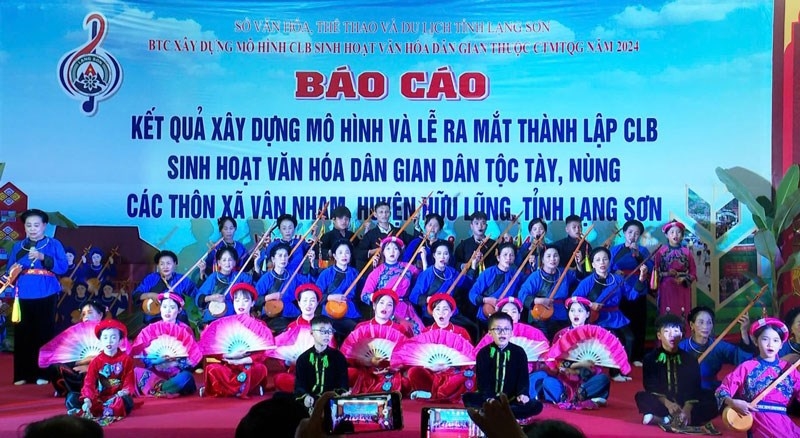 CLB sinh hoạt văn hóa dân gian dân tộc Tày, Nùng các thôn xã Vân Nham đi vào hoạt động góp phần triển khai hiệu quả Dự án 6 trên địa bàn