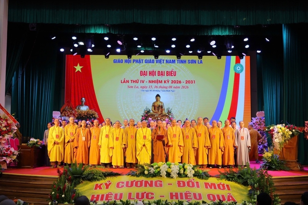 Ban Trị sự Giáo hội Phật giáo Việt Nam tỉnh Sơn La nhiệm kỳ 2026-2031 ra mắt Đại hội