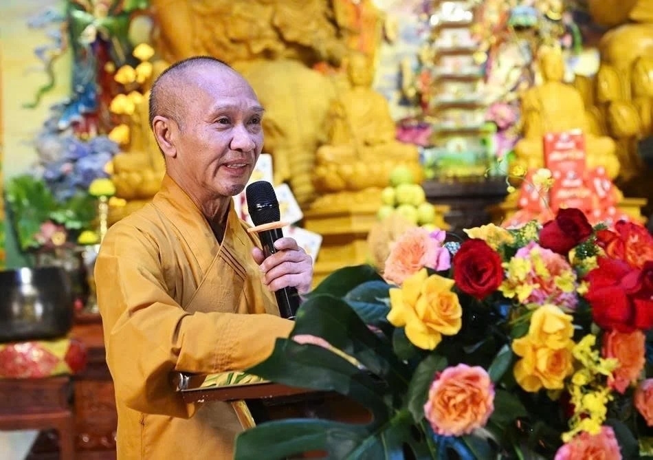  Hòa thượng Thích Thanh Điện chia sẻ tại Hội nghị
