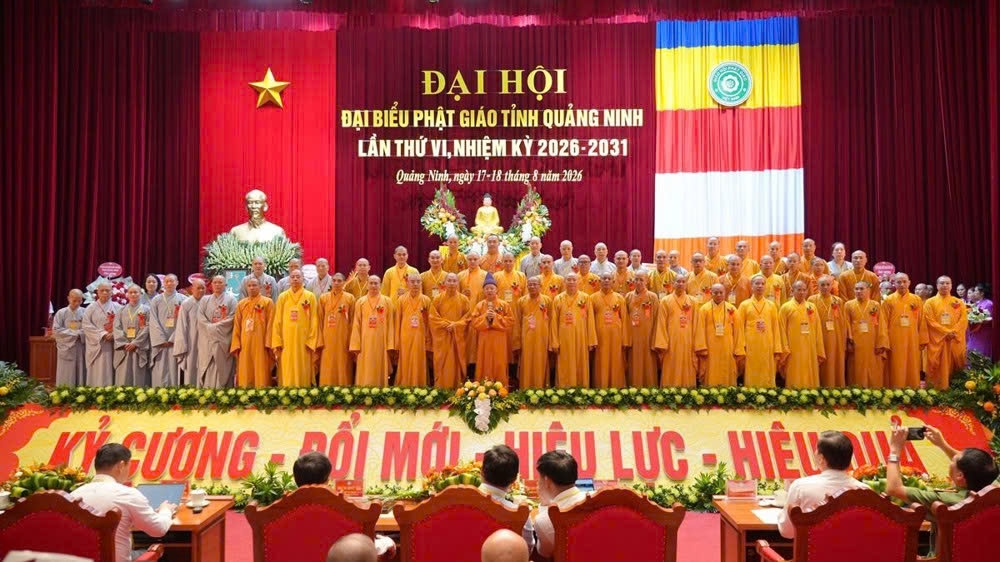 Ban Trị sự Giáo hội Phật giáo Việt Nam tỉnh Quảng Ninh nhiệm kỳ VI (2026-2031) ra mắt Đại hội