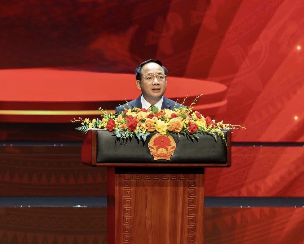 Ủy viên Bộ Chính trị, Bí thư Trung ương Đảng, Trưởng ban Tuyên giáo Trung ương, Phó Trưởng ban Thường trực Ban Chỉ đạo 35 Trung ương Trịnh Văn Quyết phát biểu tại Lễ trao giải.