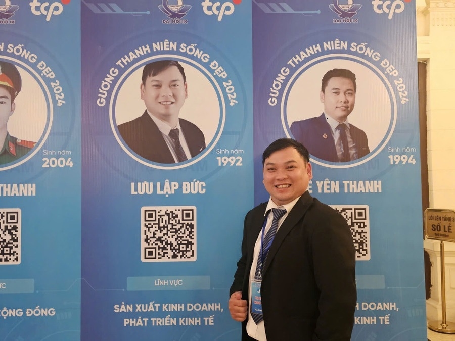 Mr. Luu Lap Duc is one of 20 outstanding young individuals to receive the “Youth Living Beautifully” award in 2024