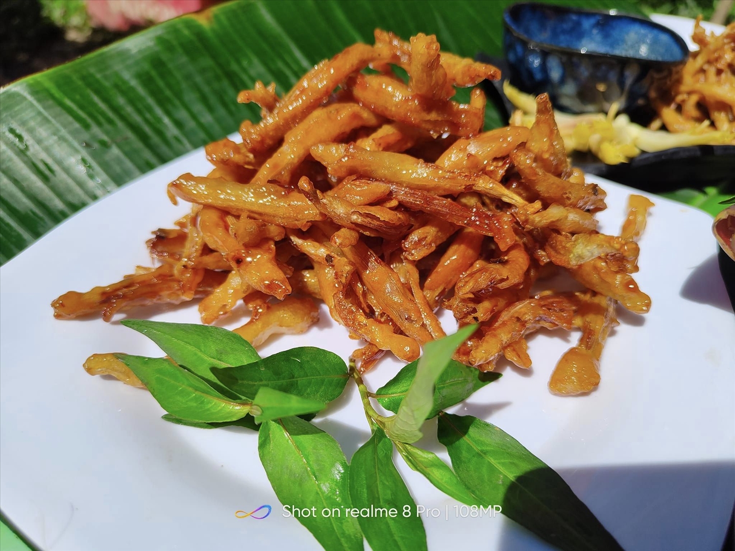 Tay Ninh-style vegetarian anchovies made from banana blossoms