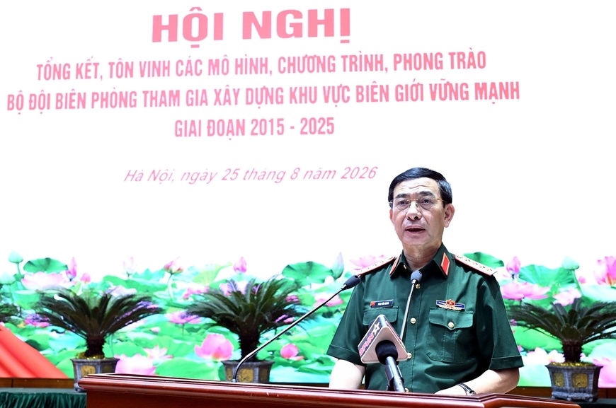 Đại tướng Phan Văn Giang, Phó Thủ tướng Chính phủ, Bộ trưởng Bộ Quốc phòng phát biểu chỉ đạo Hội nghị