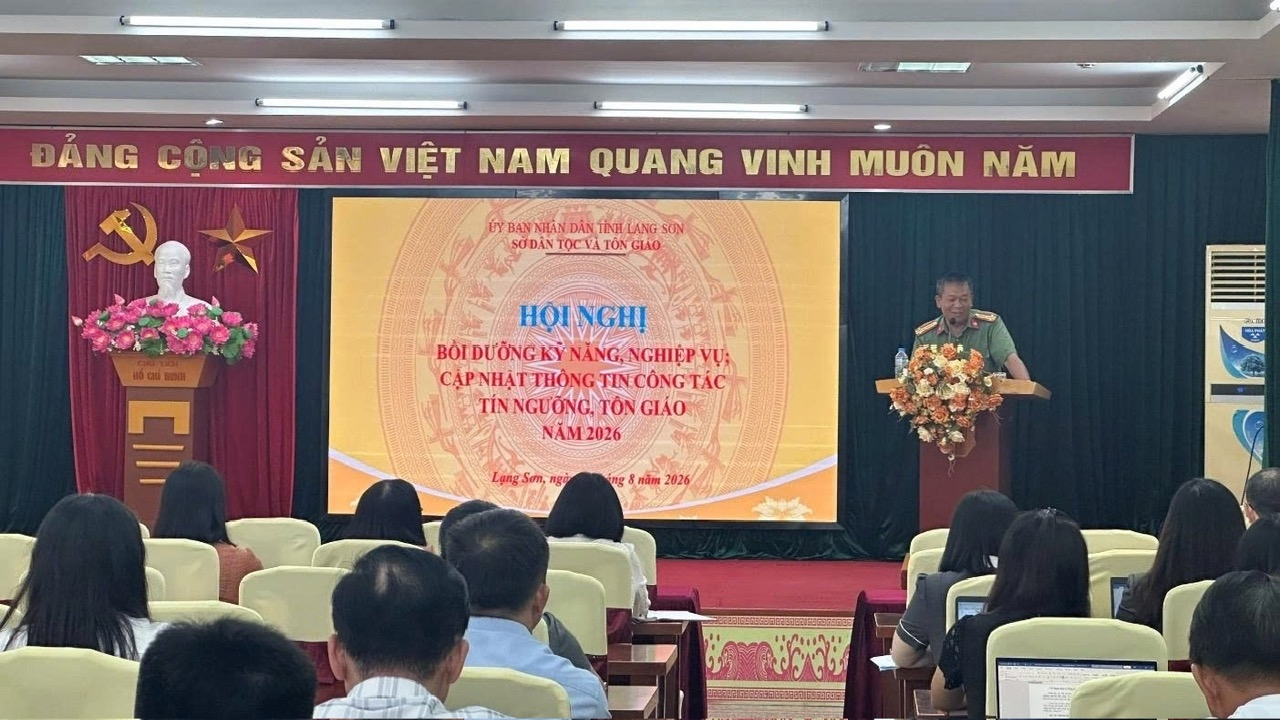 Báo cáo viên Công an tỉnh Lạng Sơn