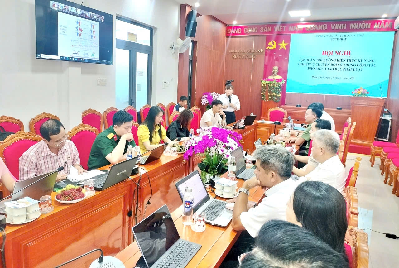 Hội nghị tuyên truyền phổ biến pháp luật trên không gian mạng tại tỉnh Quảng Ngãi