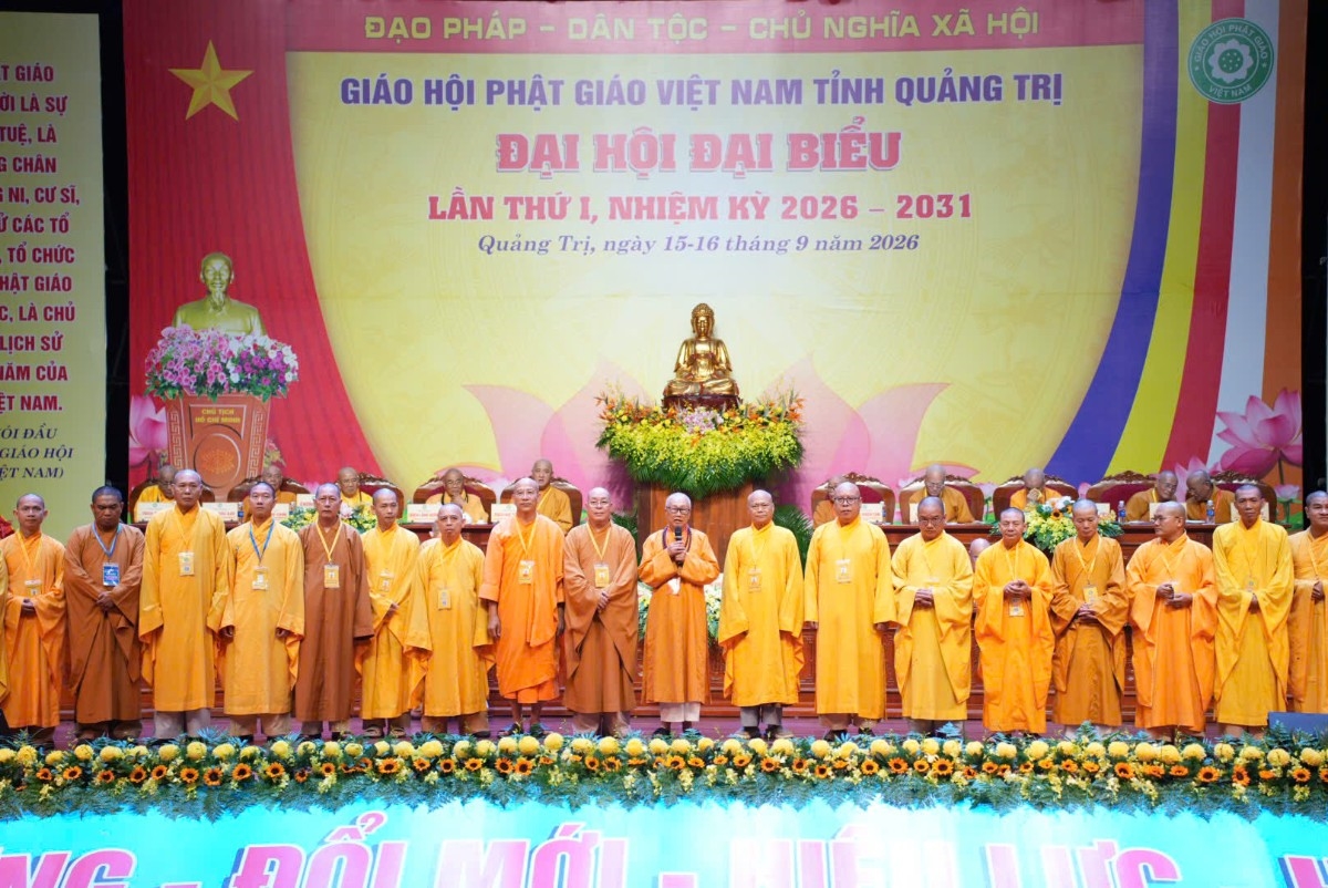 Hòa thượng Thích Tánh Nhiếp phát biểu nhận nhiệm vụ tại Đại hội