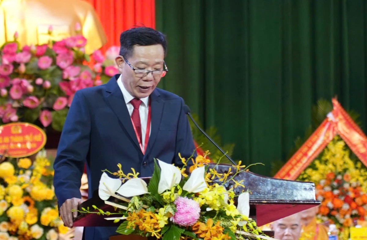 Phó Chủ tịch UBND thành phố Huế Hà Văn Tuấn phát biểu tại Đại hội