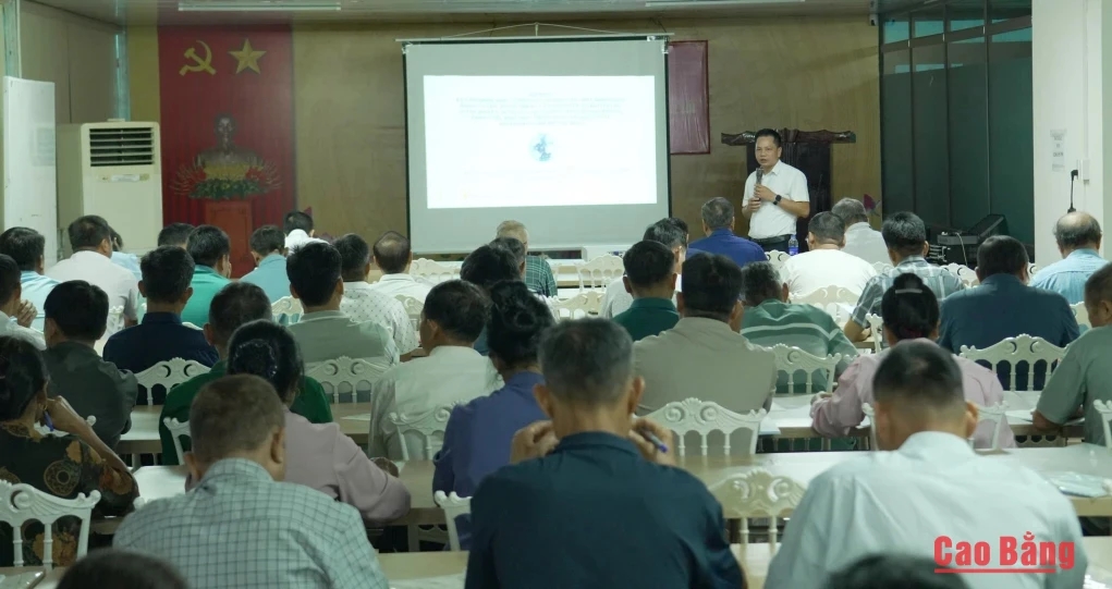 Người có uy tín tỉnh Cao Bằng tham gia Bồi dưỡng kiến thức cho người có uy tín trong đồng bào dân tộc thiểu số đợt 1, ngày 22-23/8/2026. Ảnh: baocaobang.vn