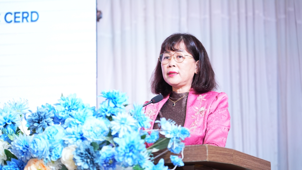 Bà Nguyễn Đài Thy, Ủy viên Ban Thường vụ Tỉnh ủy, Phó Chủ tịch Thường trực UBND tỉnh Tây Ninh phát biểu