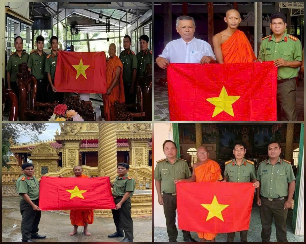 Các chùa Phật giáo Nam tông Khmer trên địa bàn tỉnh An Giang nhận cờ Tổ quốc