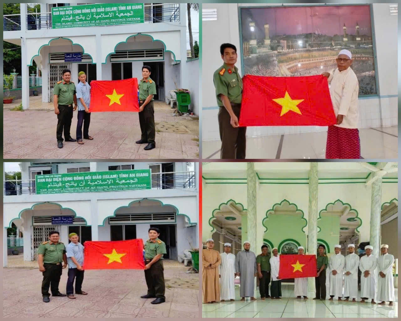 Các thánh đường Hồi giáo trong vùng đồng bào Chăm nhận cờ Tổ quốc