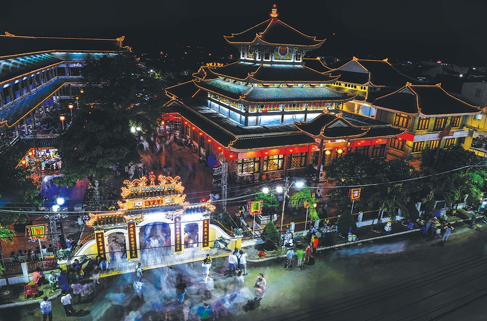 Ba Chua Xu Temple on Son Mountain, a renowned spiritual tourism site in An Giang province