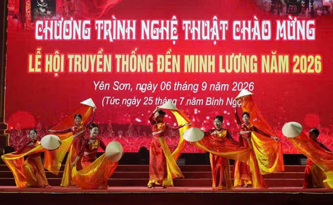Chương trình nghệ thuật rộn ràng sắc màu, chào mừng Lễ hội truyền thống Đền Minh Lương năm 2026, góp phần tạo nên không khí tưng bừng, phấn khởi trong ngày hội